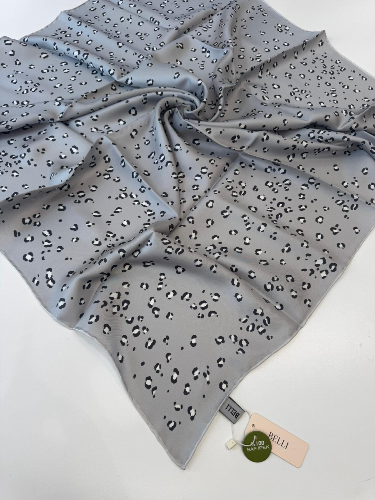Belli Twill İpek Eşarp – Leopar Desen 🐆