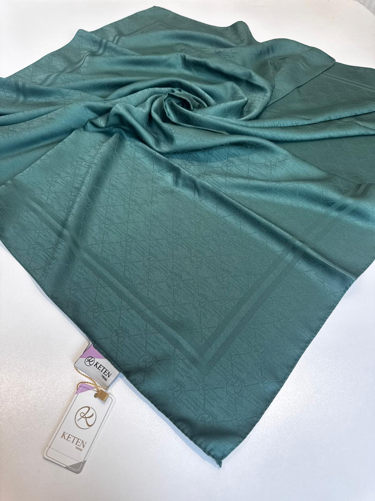 Ümmü Bora Scarf Keten Pamuklu Monogram Eşarp 🤍