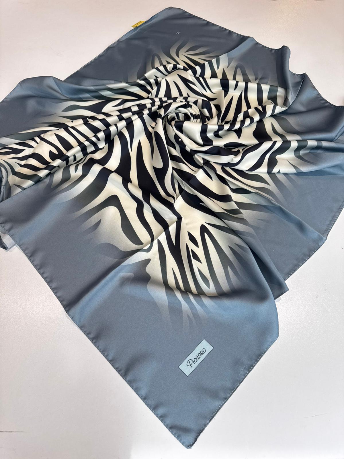 Picasso Zebra Desen Kristal Eşarp