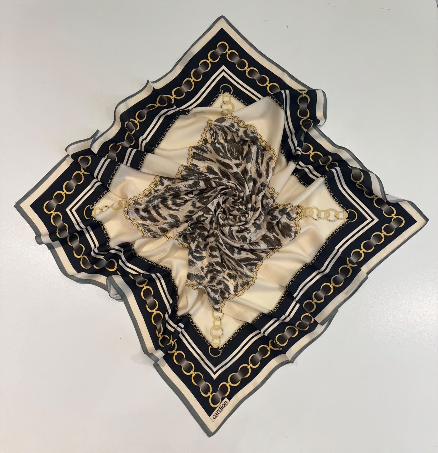Cardion Gold Zincir Desenli Eşarp