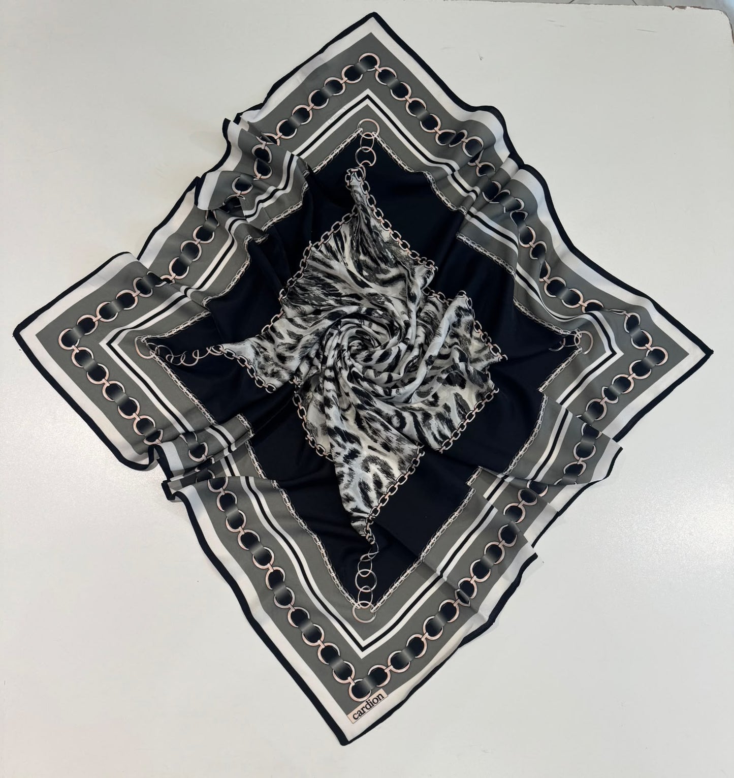 Cardion Gold Zincir Desenli Eşarp