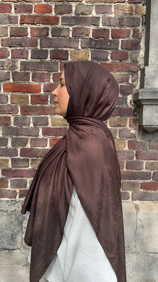 Ümmü Bora Scarf | Etnik Desenli Monogram Şal