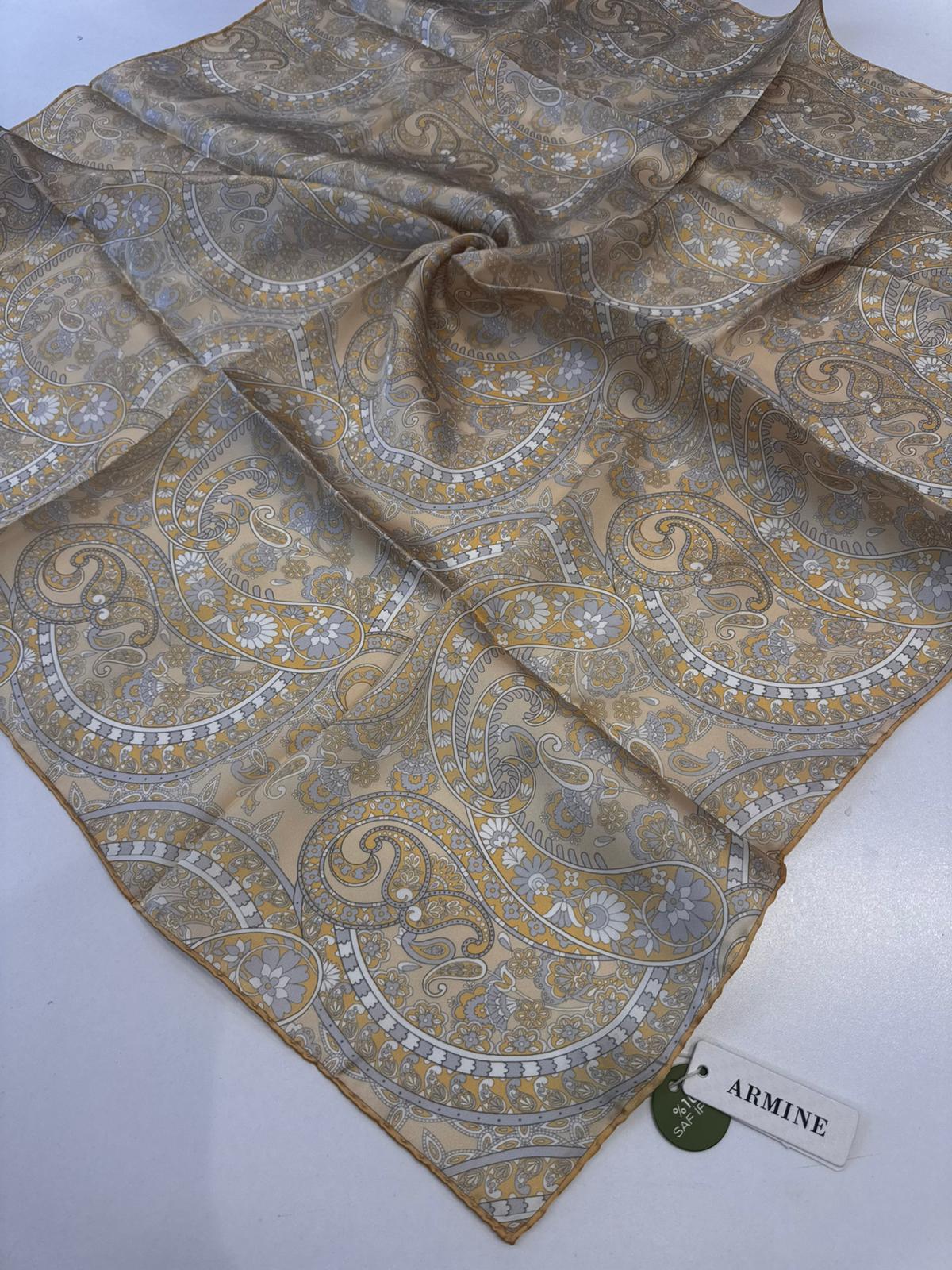 Armine Sura İpek Eşarp Etnik Desen