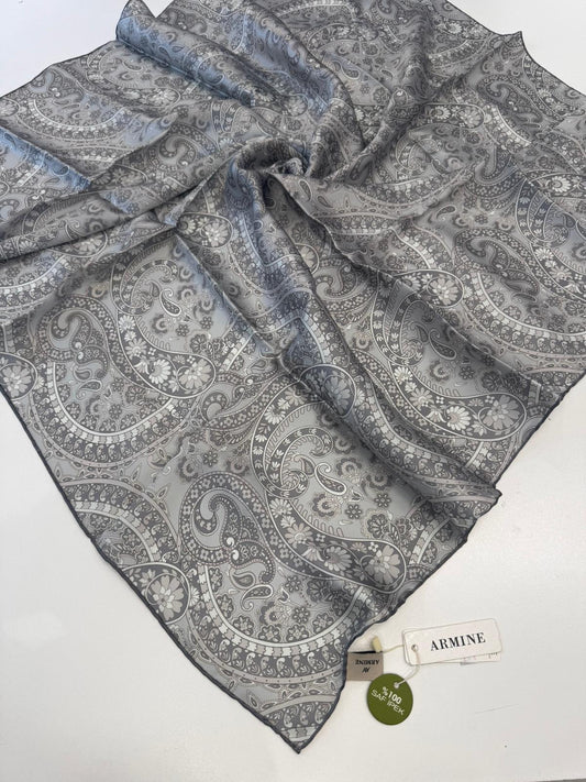Armine Sura İpek Eşarp Etnik Desen
