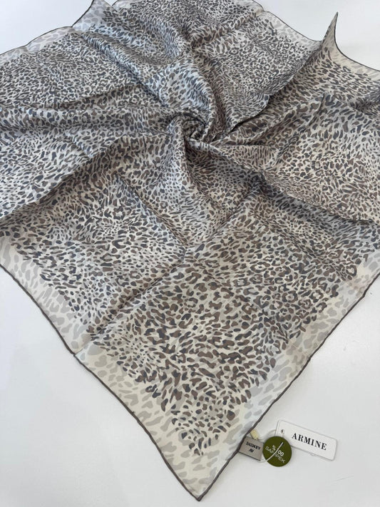 Armine  Twill İpek Eşarp – Leopar Desen 🐆