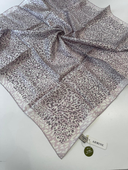 Armine Twill İpek Eşarp – Leopar Desen 🐆