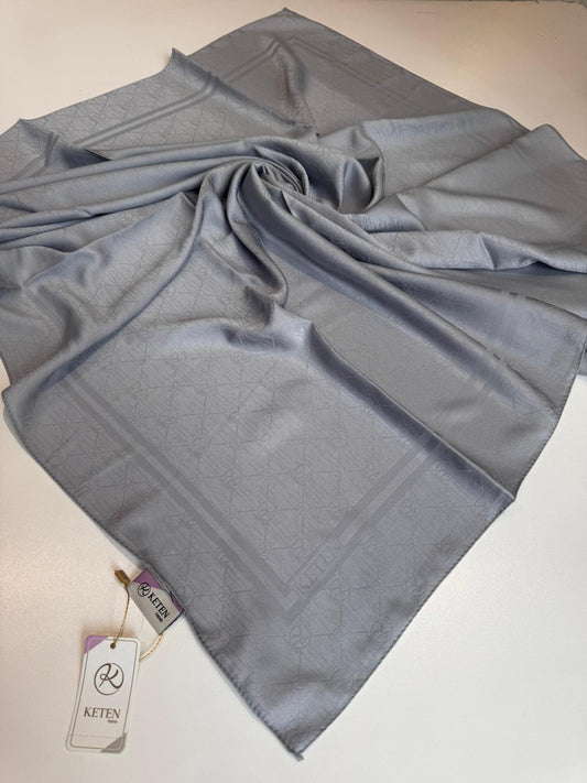Ümmü Bora Scarf Keten Pamuklu Monogram Eşarp 🤍