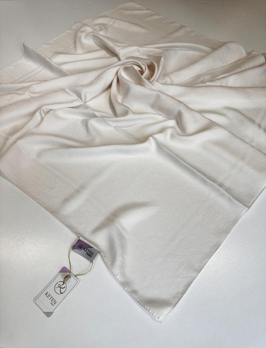 Ümmü Bora Scarf Keten Pamuklu Monogram Eşarp 🤍