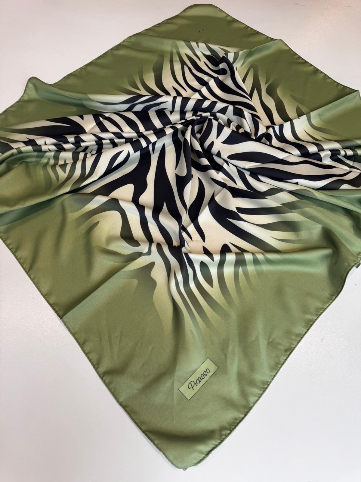 Picasso Zebra Desen Kristal Eşarp