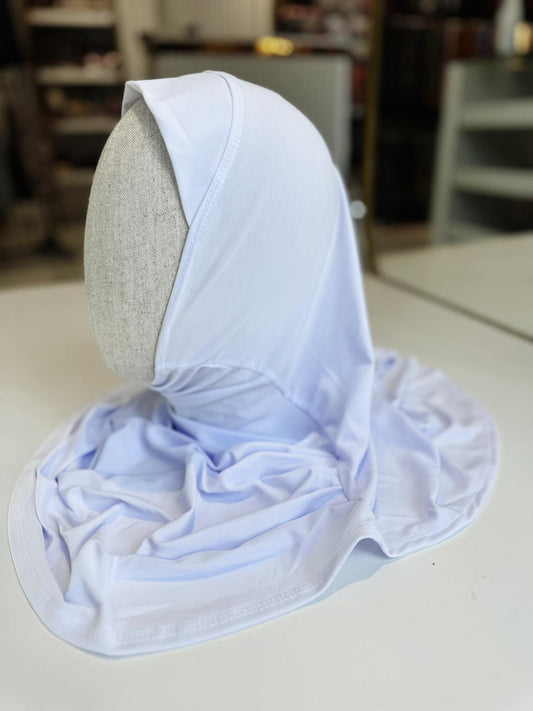 Beyaz pratik hazır çocuk eşarbı