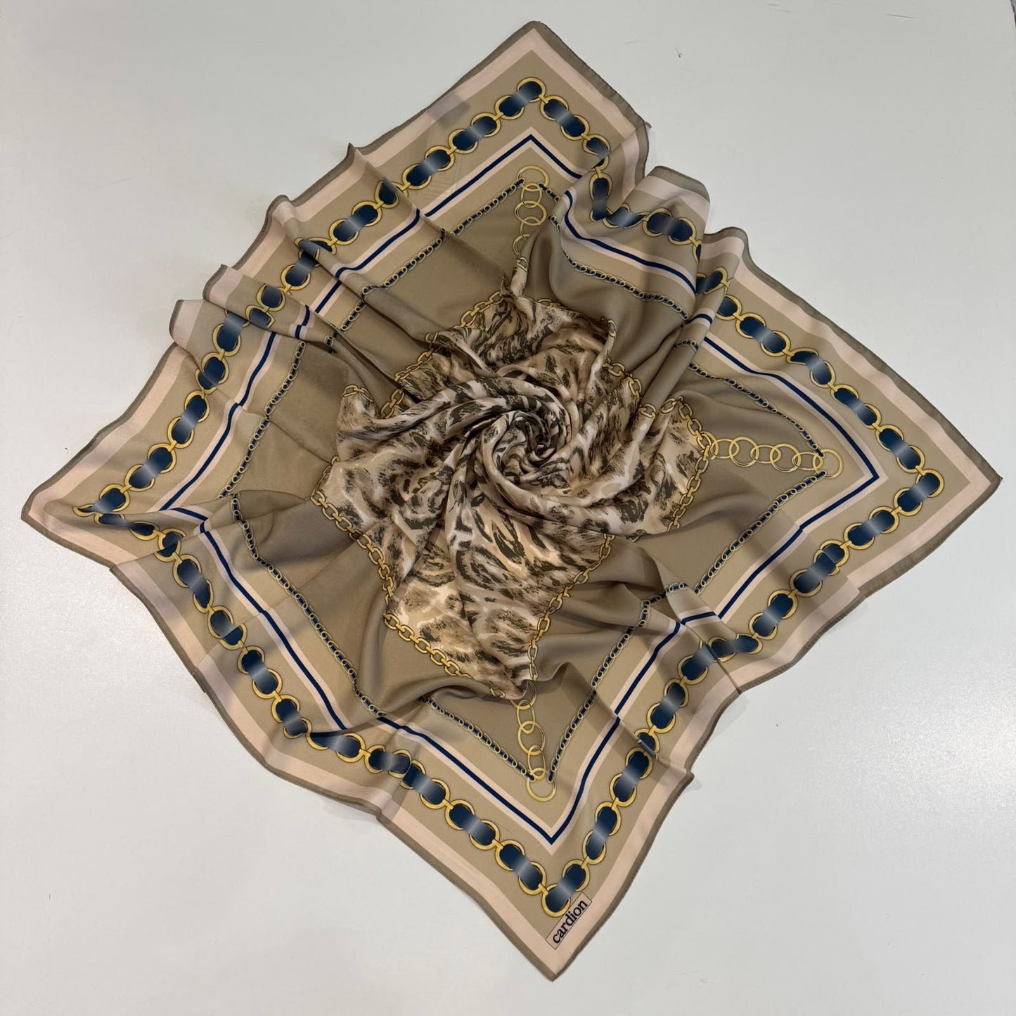 Cardion Gold Zincir Desenli Eşarp