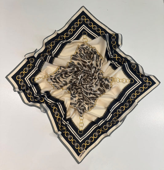 Cardion Gold Zincir Desenli Eşarp